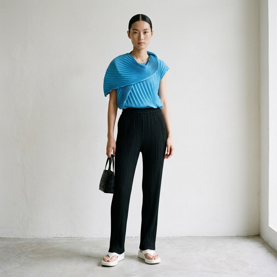 Hatching Pleated Pants | Issey Miyake | Club21 - lifestyle