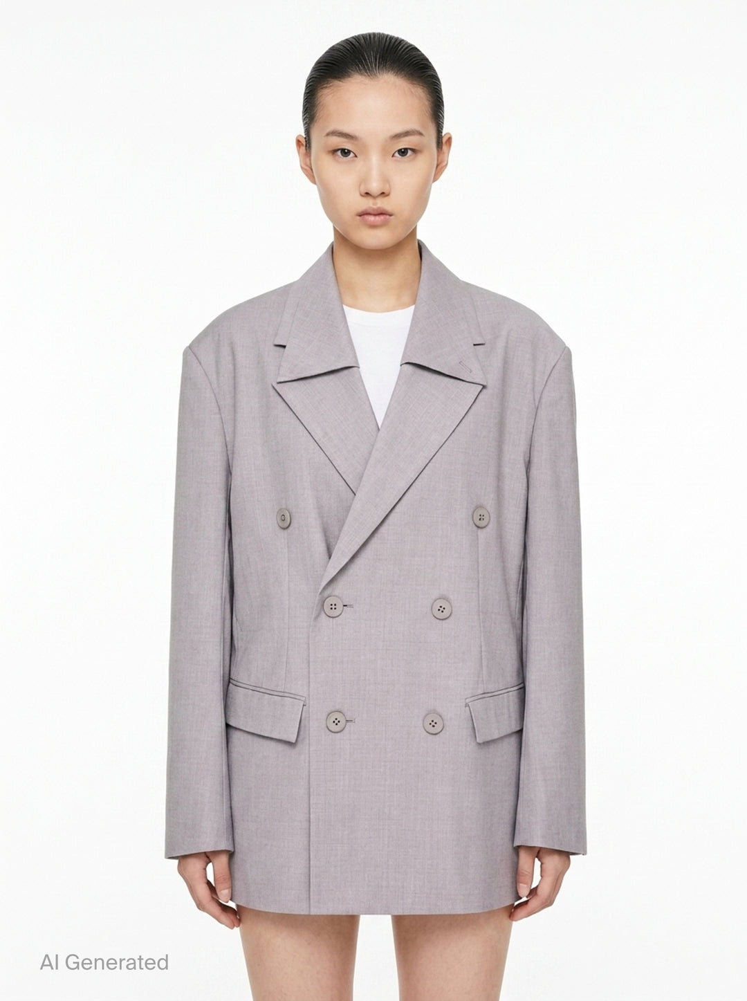 Honest Ensemble Double-Breasted Jacket | Issey Miyake | Club21 - front