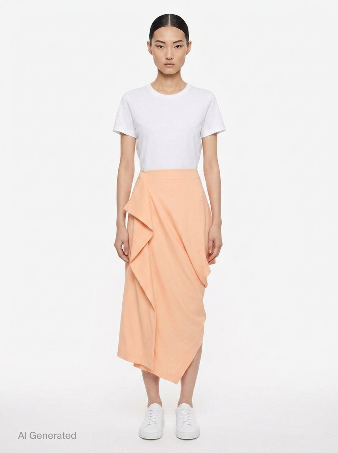 Intangible Draped Wrap Skirt | Issey Miyake | Club21 - front
