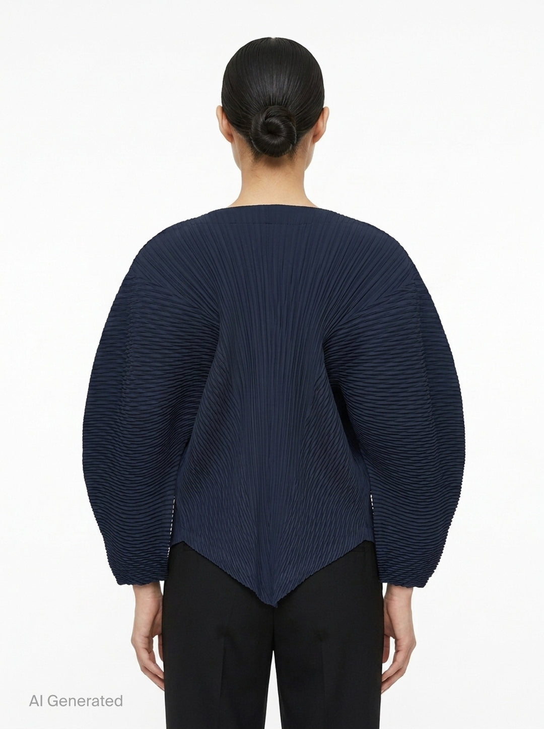 Leaf Pleats Pleated Cardigan | Issey Miyake | Club21 - back