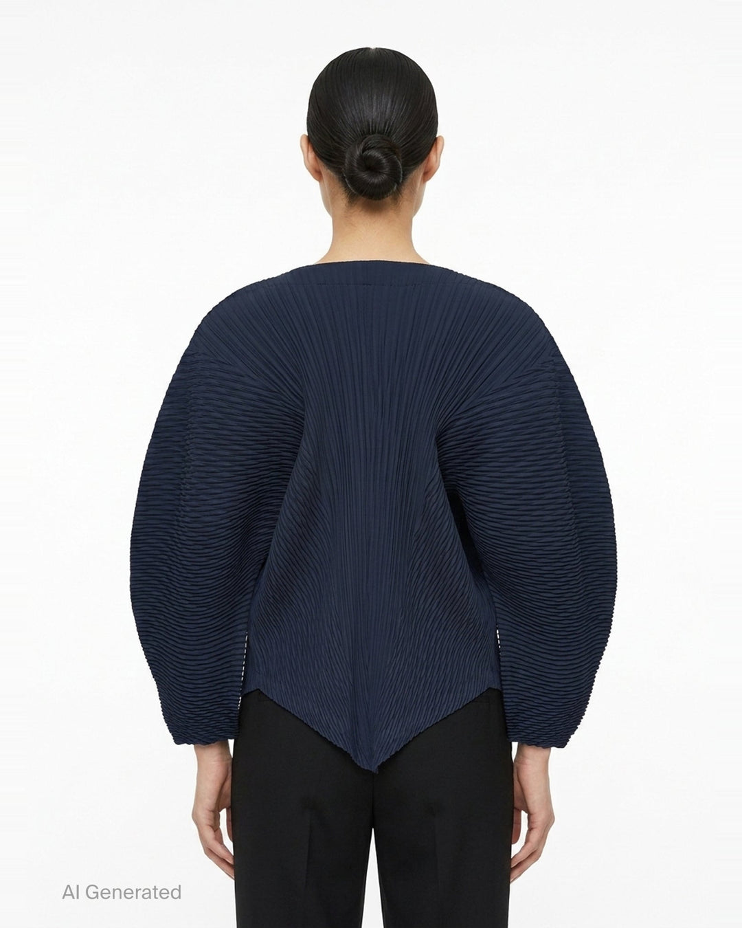 Leaf Pleats Pleated Cardigan | Issey Miyake | Club21 - back