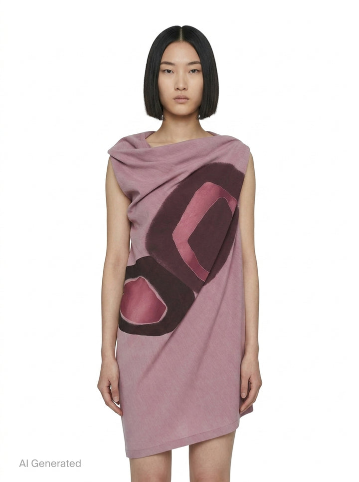 Meanwhile Abstract Print Dress | Issey Miyake | Club21 - front