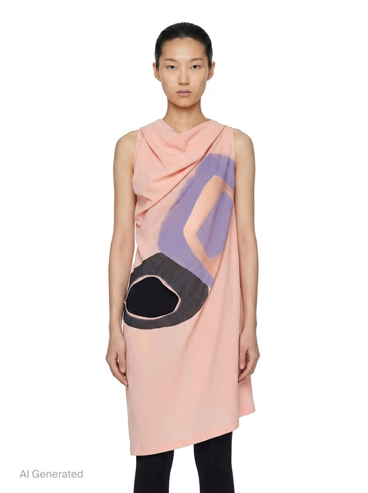 Meanwhile Abstract Print Dress | Issey Miyake | Club21 - front