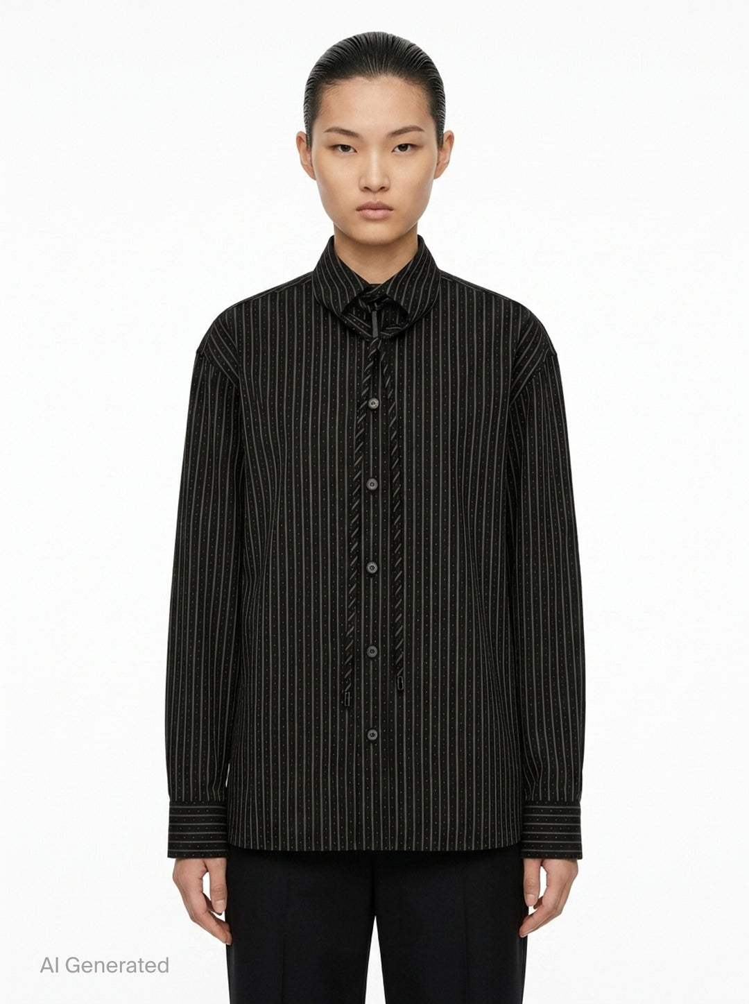 Monsieur Shirt(Dobby Stripe) | Issey Miyake | Club21 - front