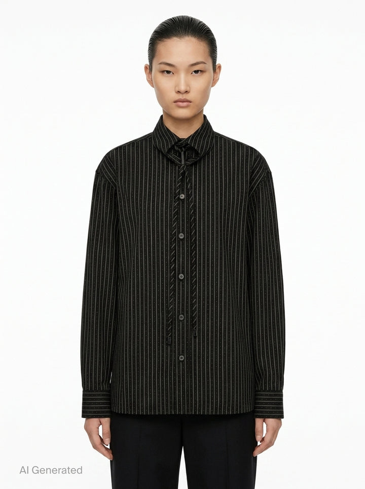 Monsieur Shirt(Dobby Stripe) | Issey Miyake | Club21 - front
