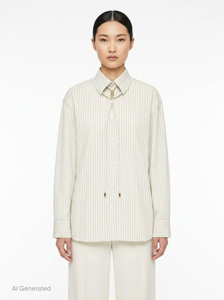 Monsieur Shirt(Dobby Stripe) | Issey Miyake | Club21 - front