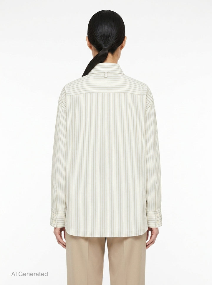 Monsieur Shirt(Dobby Stripe) | Issey Miyake | Club21 - back