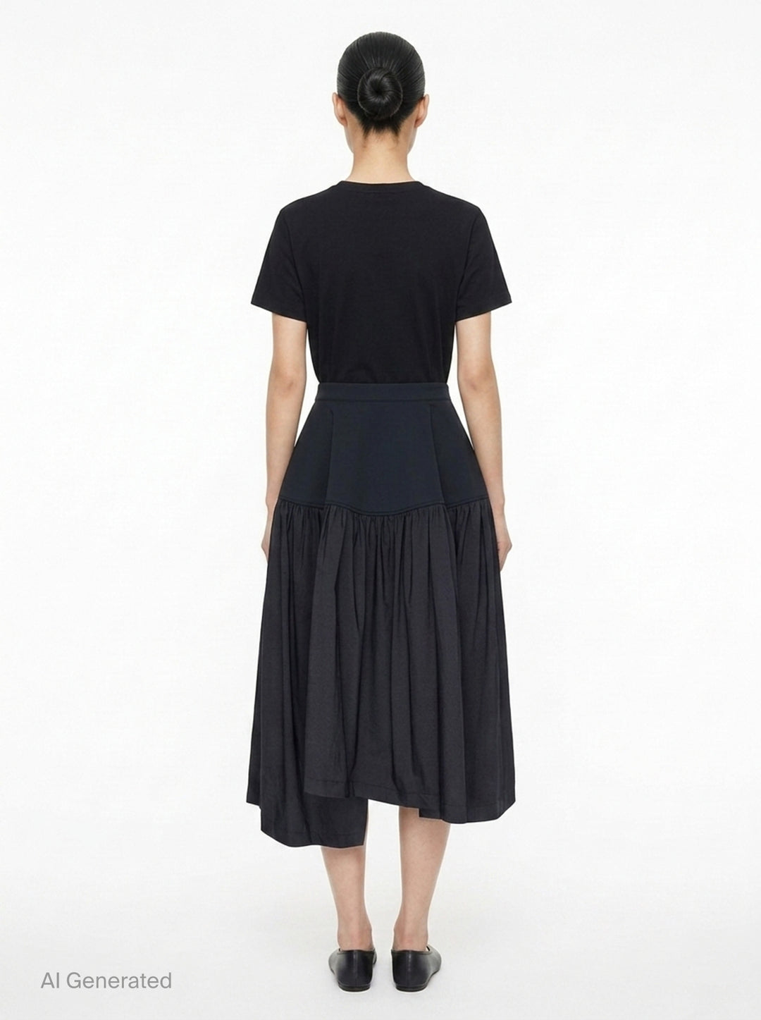 Mute Gathered Midi Skirt | Issey Miyake | Club21 - back