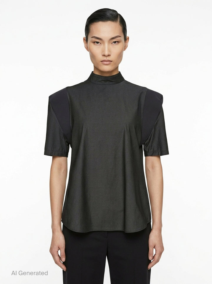 Mute Woven Short Sleeve Top | Issey Miyake | Club21 - front