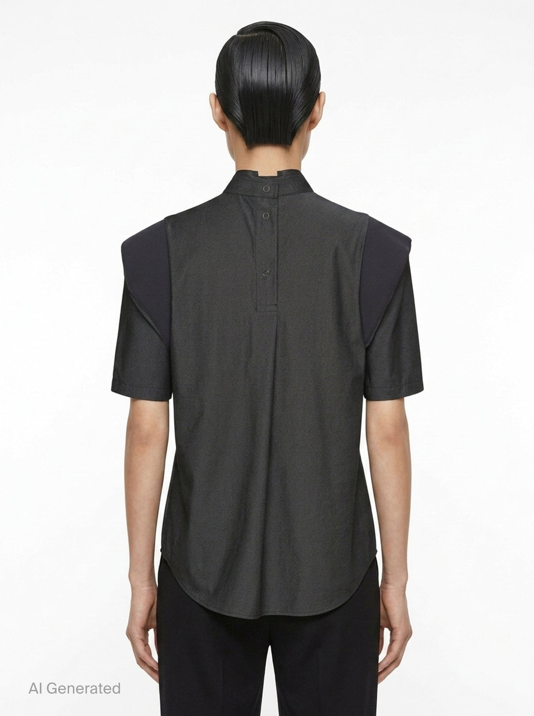 Mute Woven Short Sleeve Top | Issey Miyake | Club21 - back