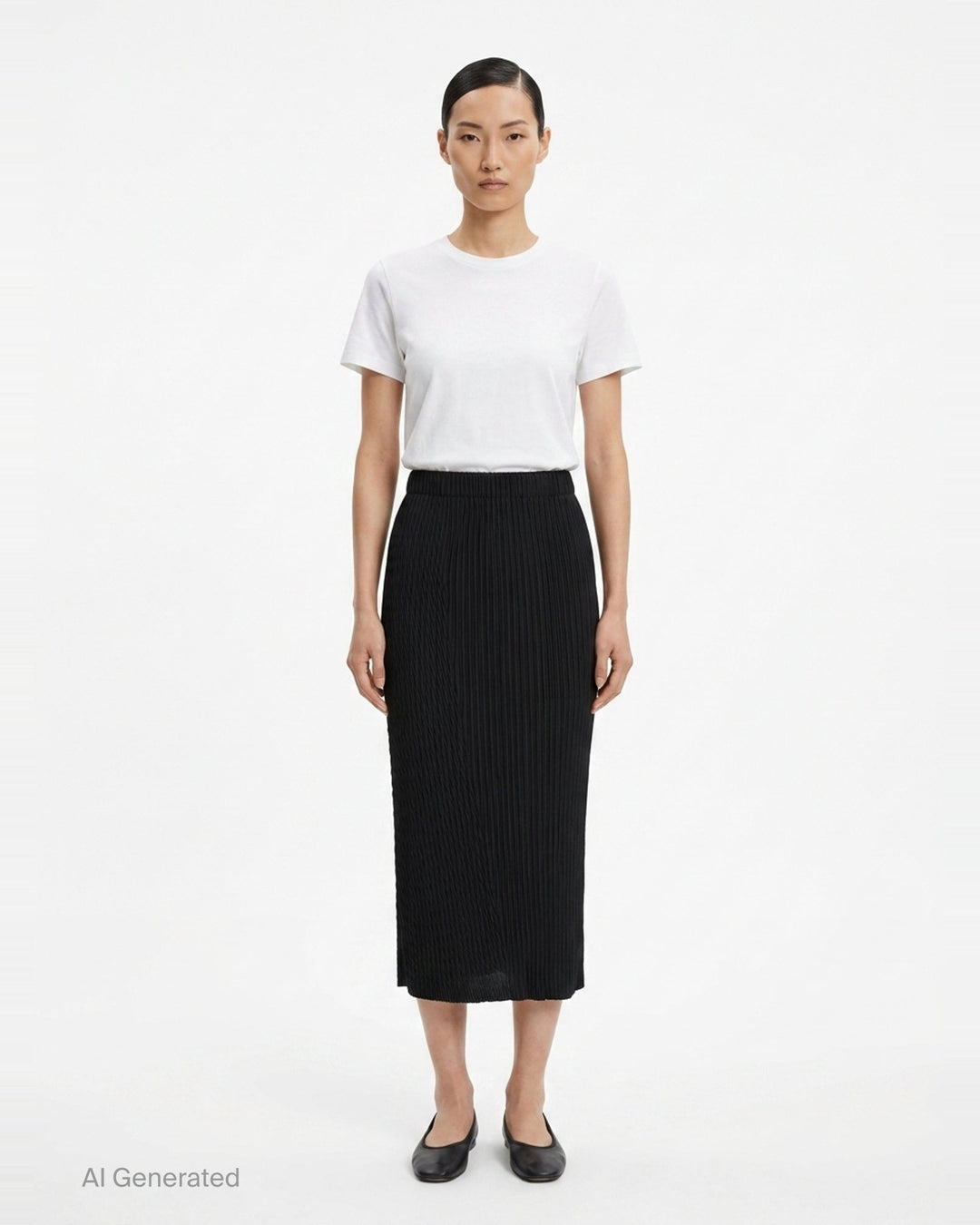 Pleated Midi Skirt | Issey Miyake | Club21 - front