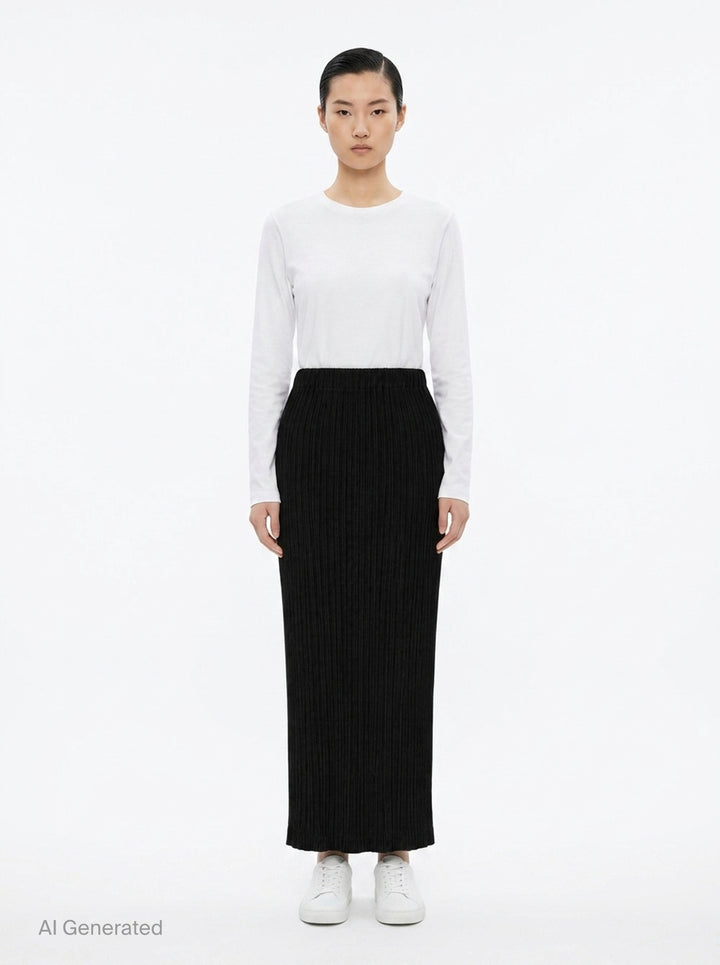 Pleated Midi Skirt | Issey Miyake | Club21 - front