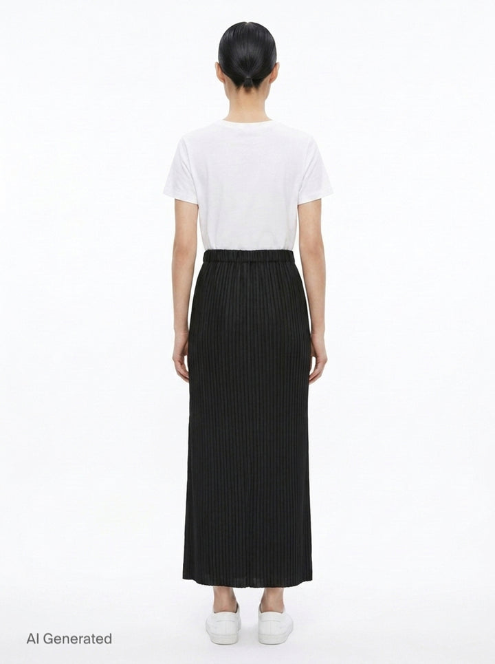 Pleated Midi Skirt | ISSEY MIYAKE | Club21 - back