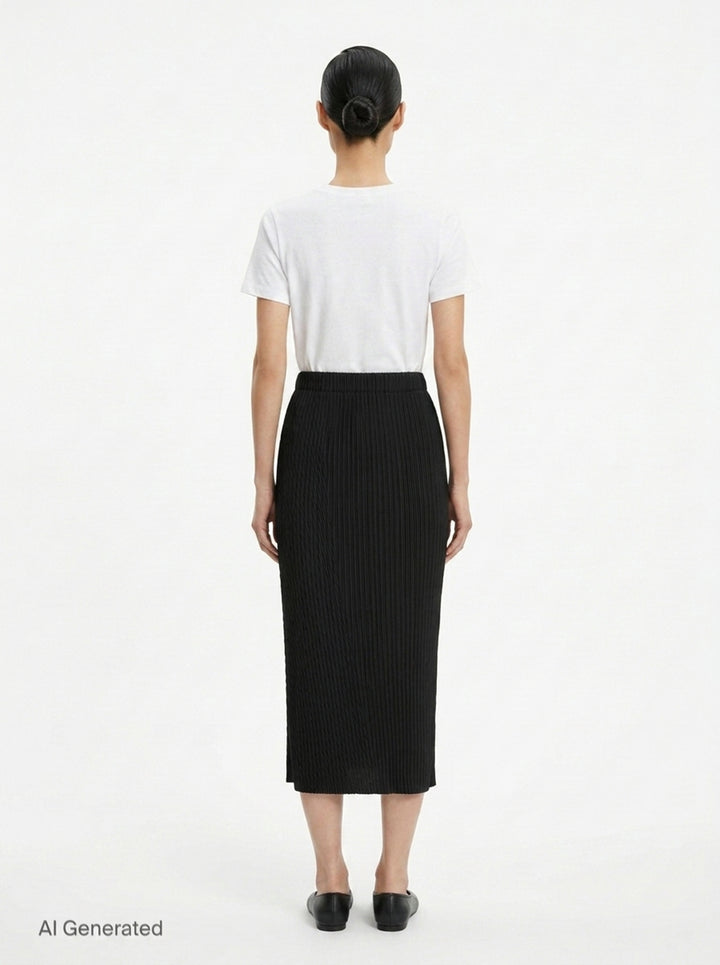 Pleated Midi Skirt | Issey Miyake | Club21 - back