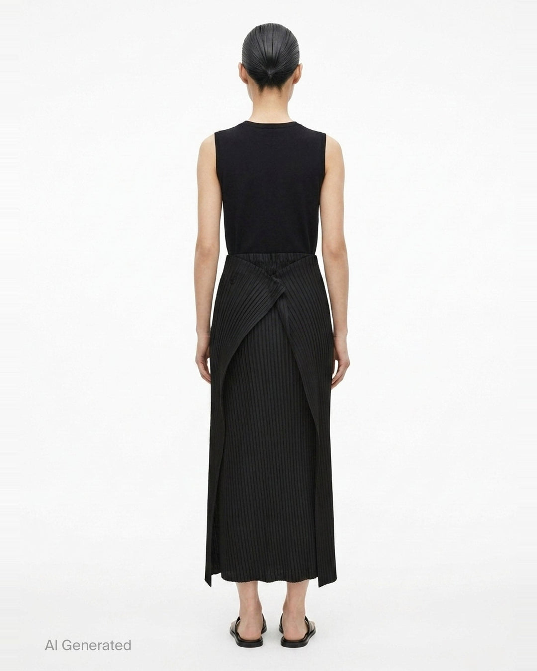 Pleated Midi Skirt | ISSEY MIYAKE | Club21 - back