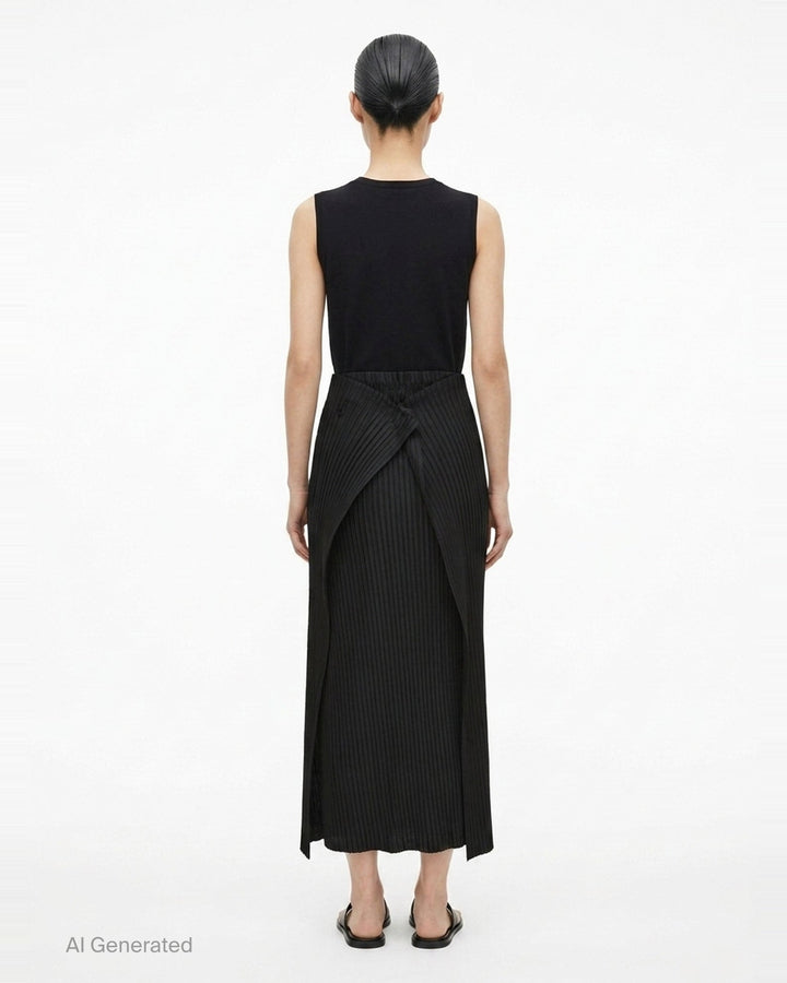 Pleated Midi Skirt | ISSEY MIYAKE | Club21 - back