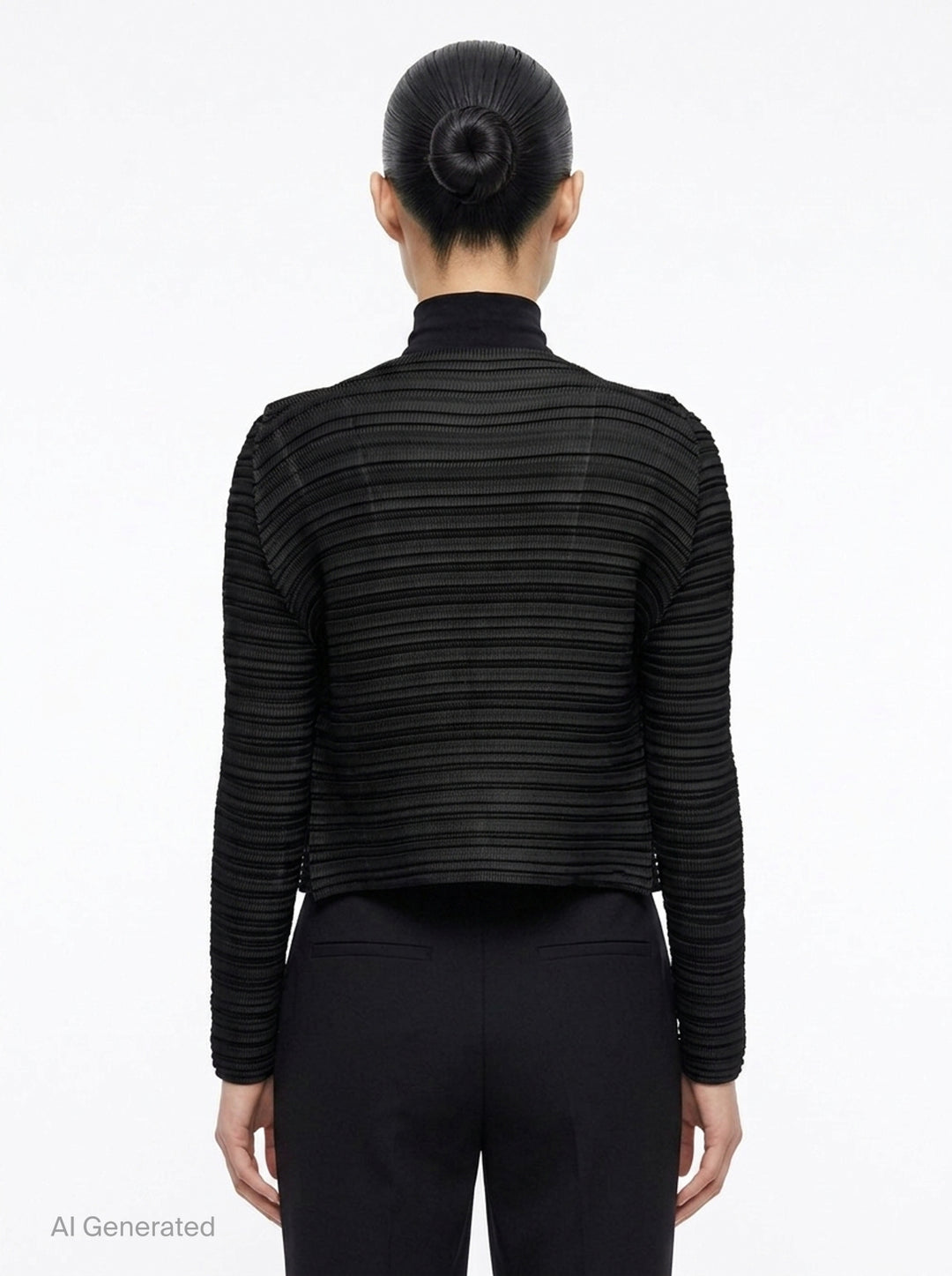 Pleated Open Front Cardigan | Issey Miyake | Club21 - back