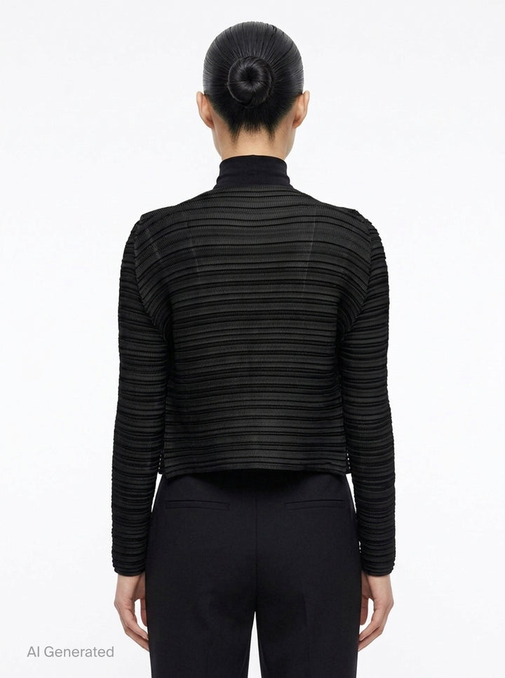 Pleated Open Front Cardigan | Issey Miyake | Club21 - back