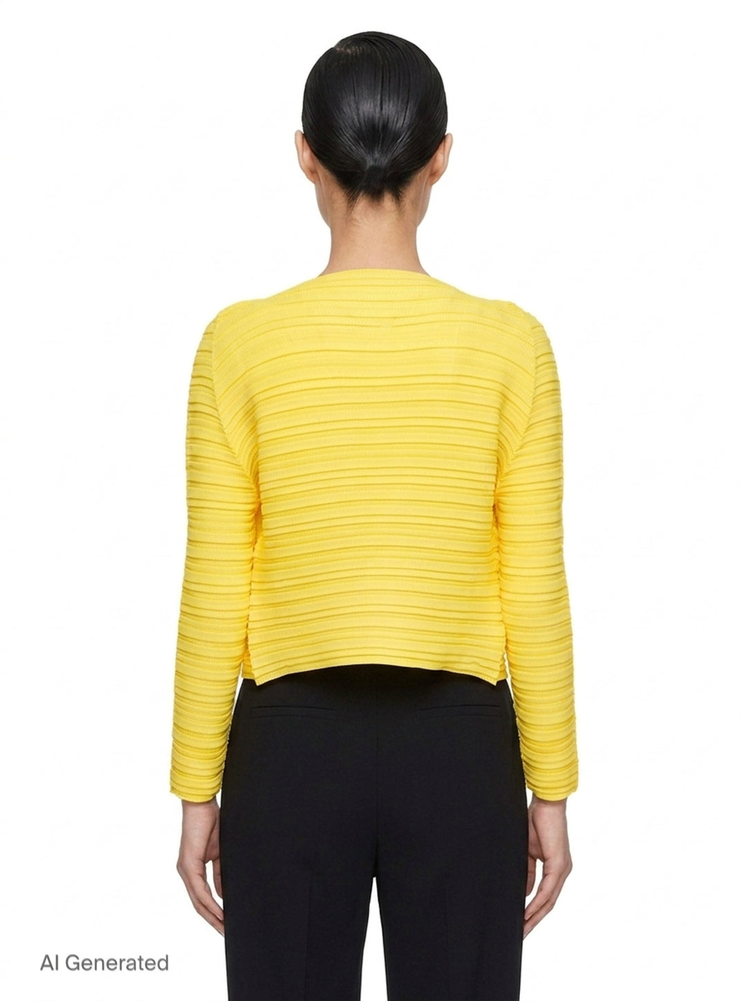 Pleated Open Front Cardigan | Issey Miyake | Club21 - back