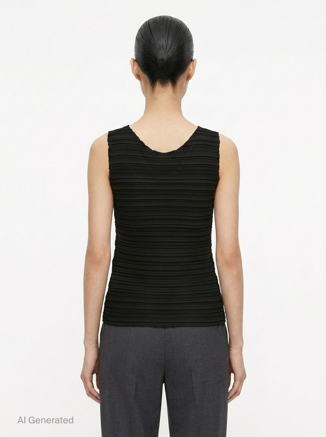 Pleated Sleeveless Top | ISSEY MIYAKE | Club21 - back