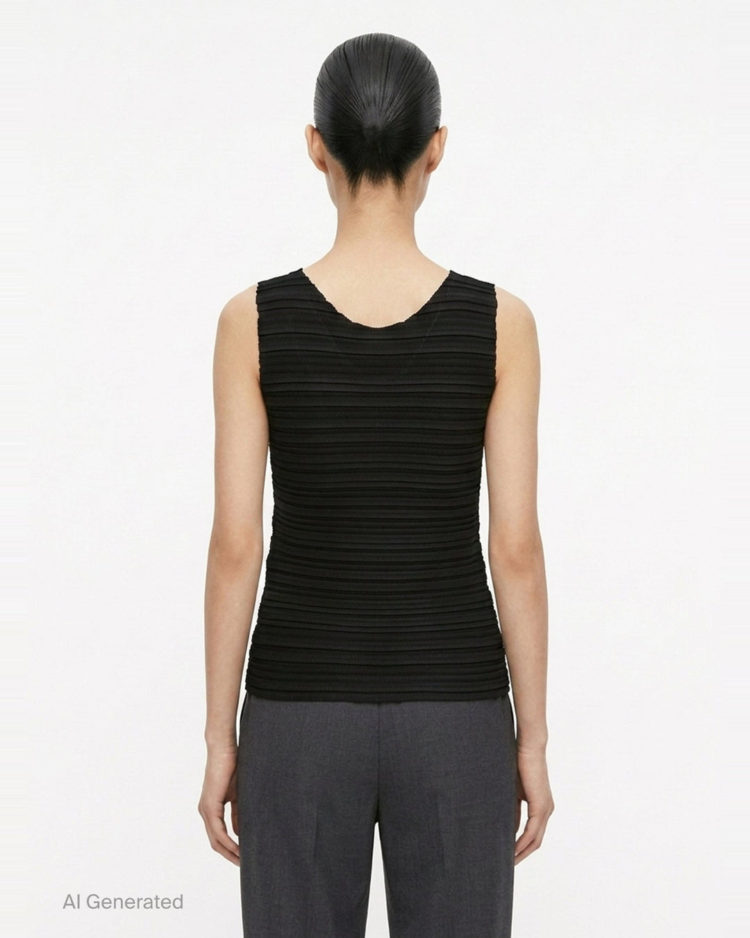 Pleated Sleeveless Top | ISSEY MIYAKE | Club21 - back