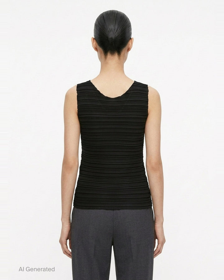 Pleated Sleeveless Top | ISSEY MIYAKE | Club21 - back