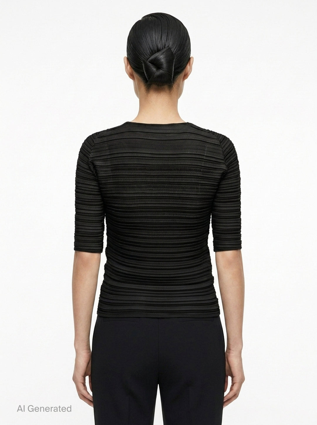 Pleated Stripe Top | Issey Miyake | Club21 - back