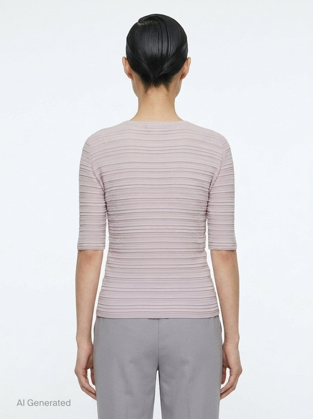 Pleated Stripe Top | Issey Miyake | Club21 - back