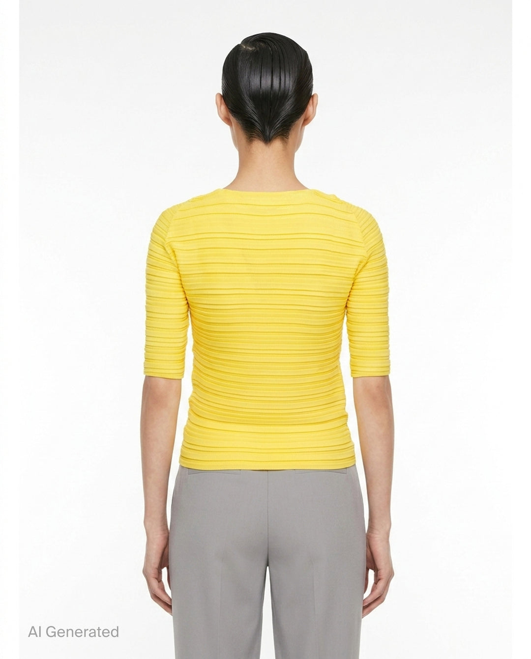 Pleated Stripe Top | Issey Miyake | Club21 - back