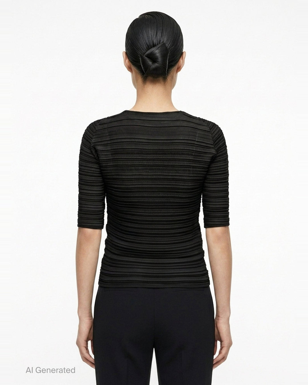 Pleated Stripe Top | Issey Miyake | Club21 - back