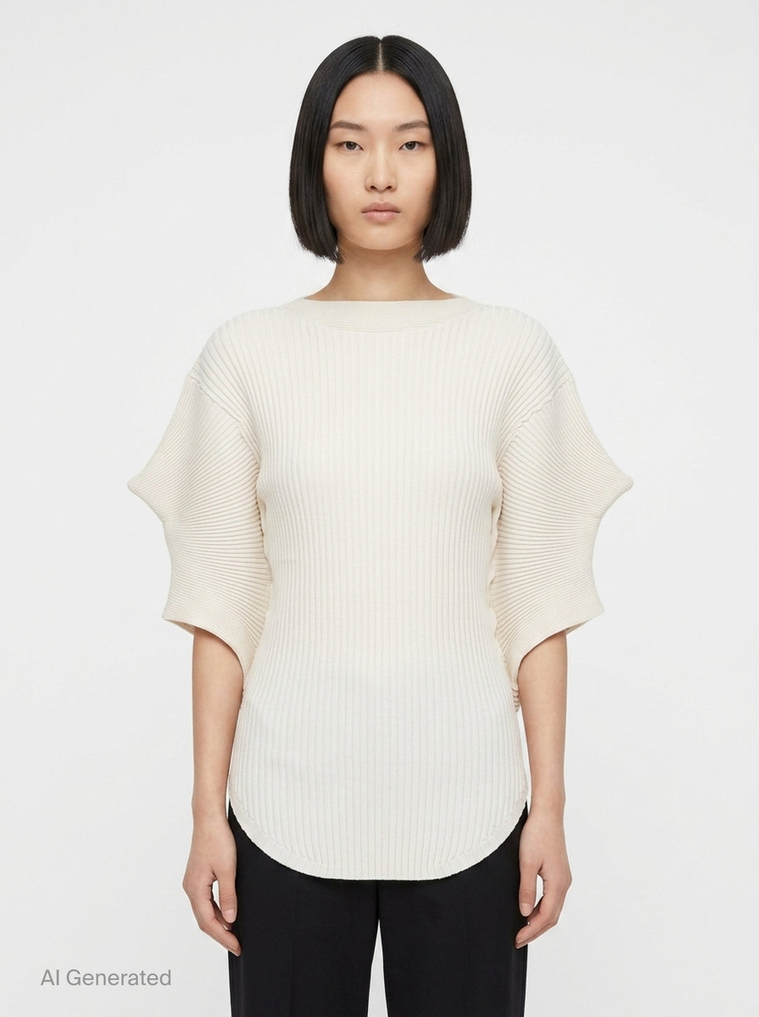 Prance Ribbed Knit Sweater | Issey Miyake | Club21 - front