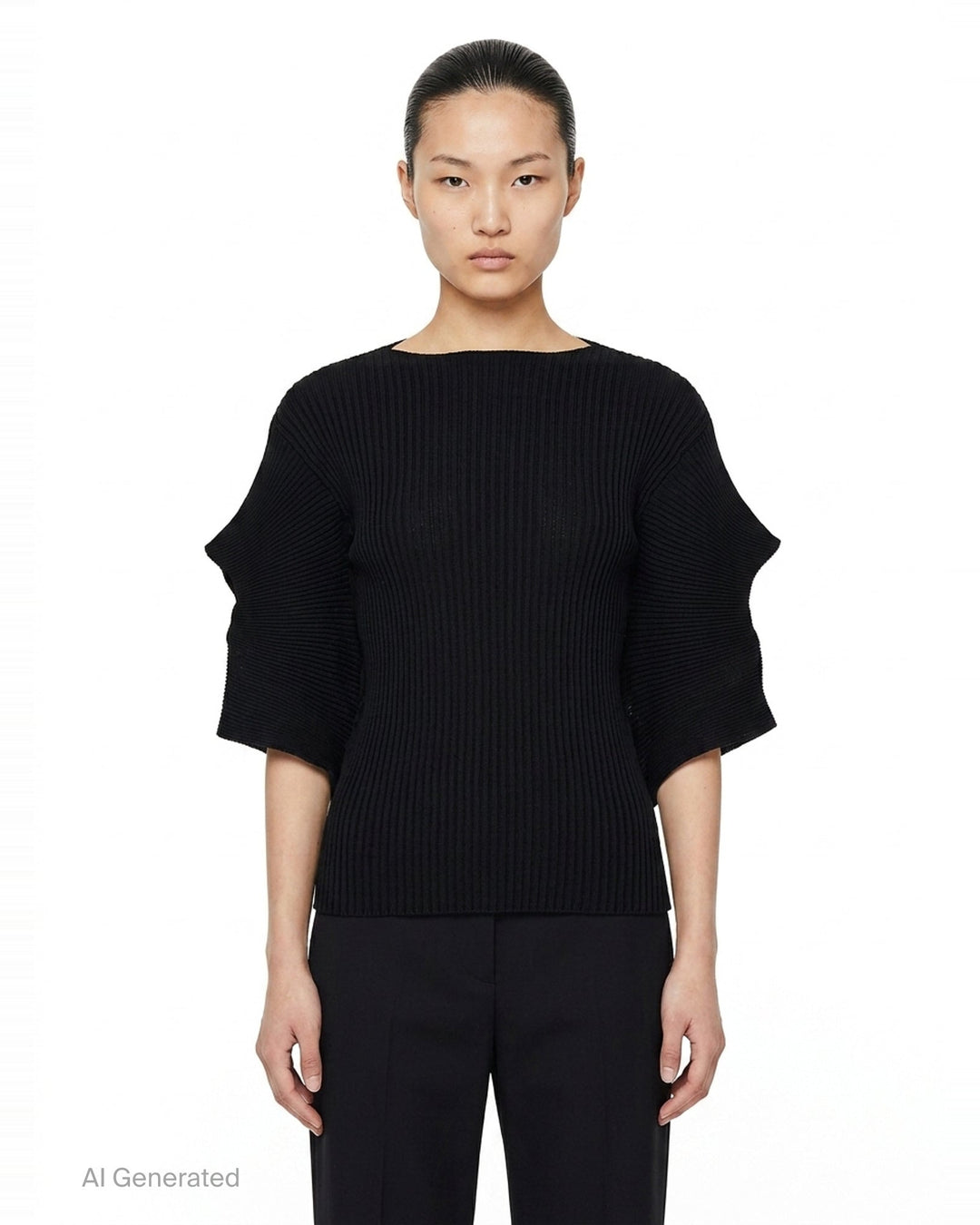 Prance Ribbed Knit Sweater | Issey Miyake | Club21 - front