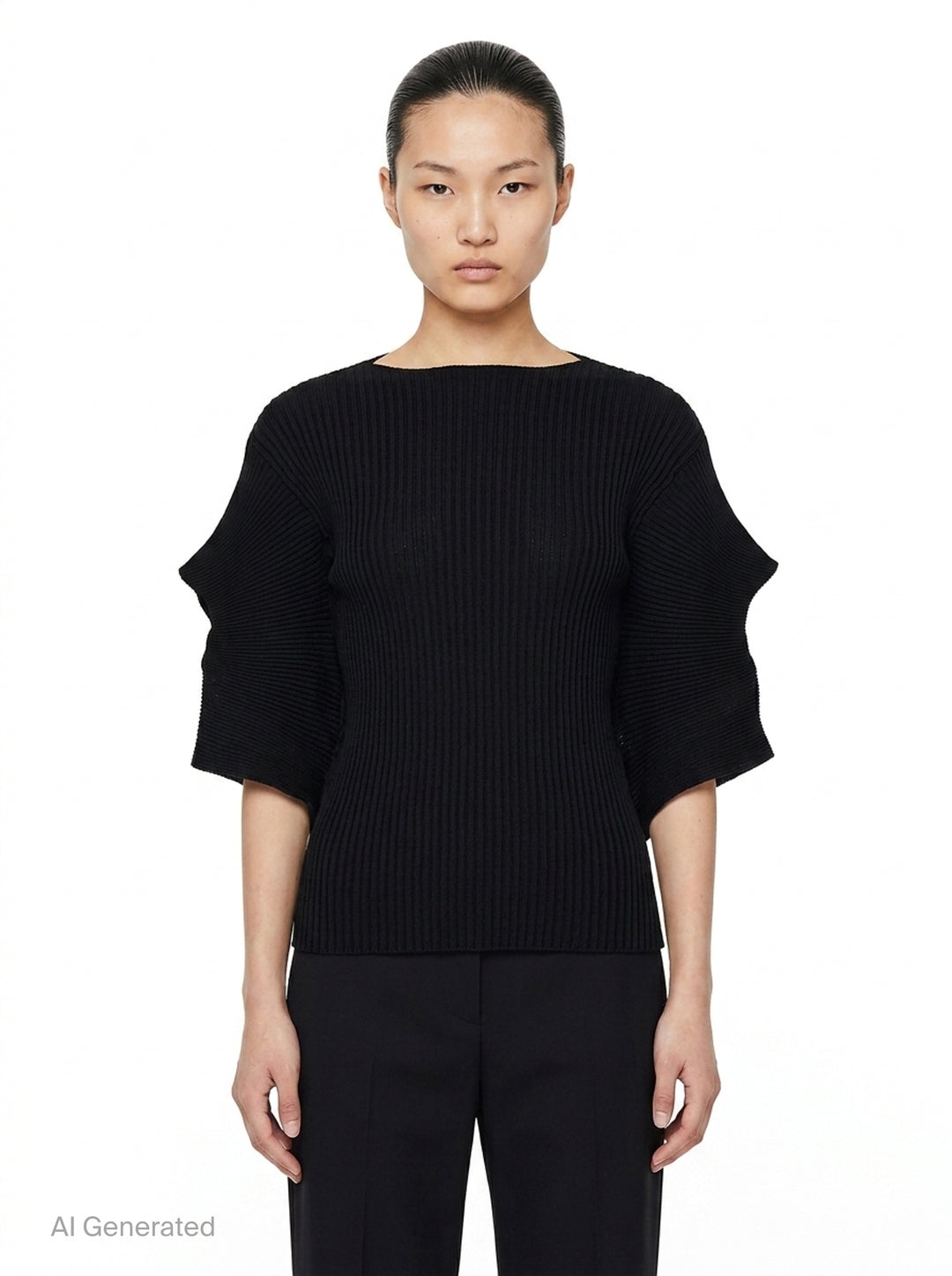 Prance Ribbed Knit Sweater | Issey Miyake | Club21 - front