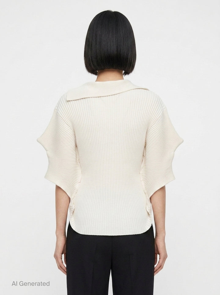 Prance Ribbed Knit Sweater | Issey Miyake | Club21 - back