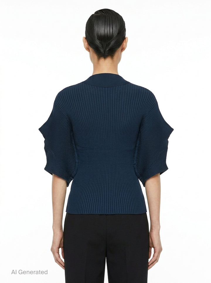Prance Ribbed Knit Sweater | Issey Miyake | Club21 - back