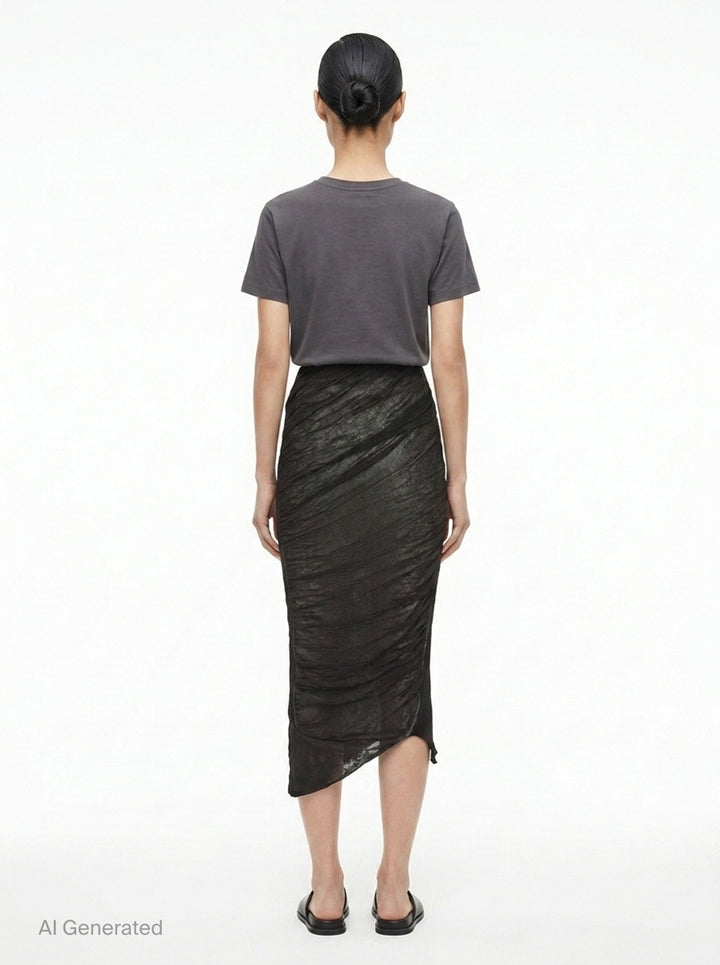 Ruched Midi Skirt | Issey Miyake | Club21 - back