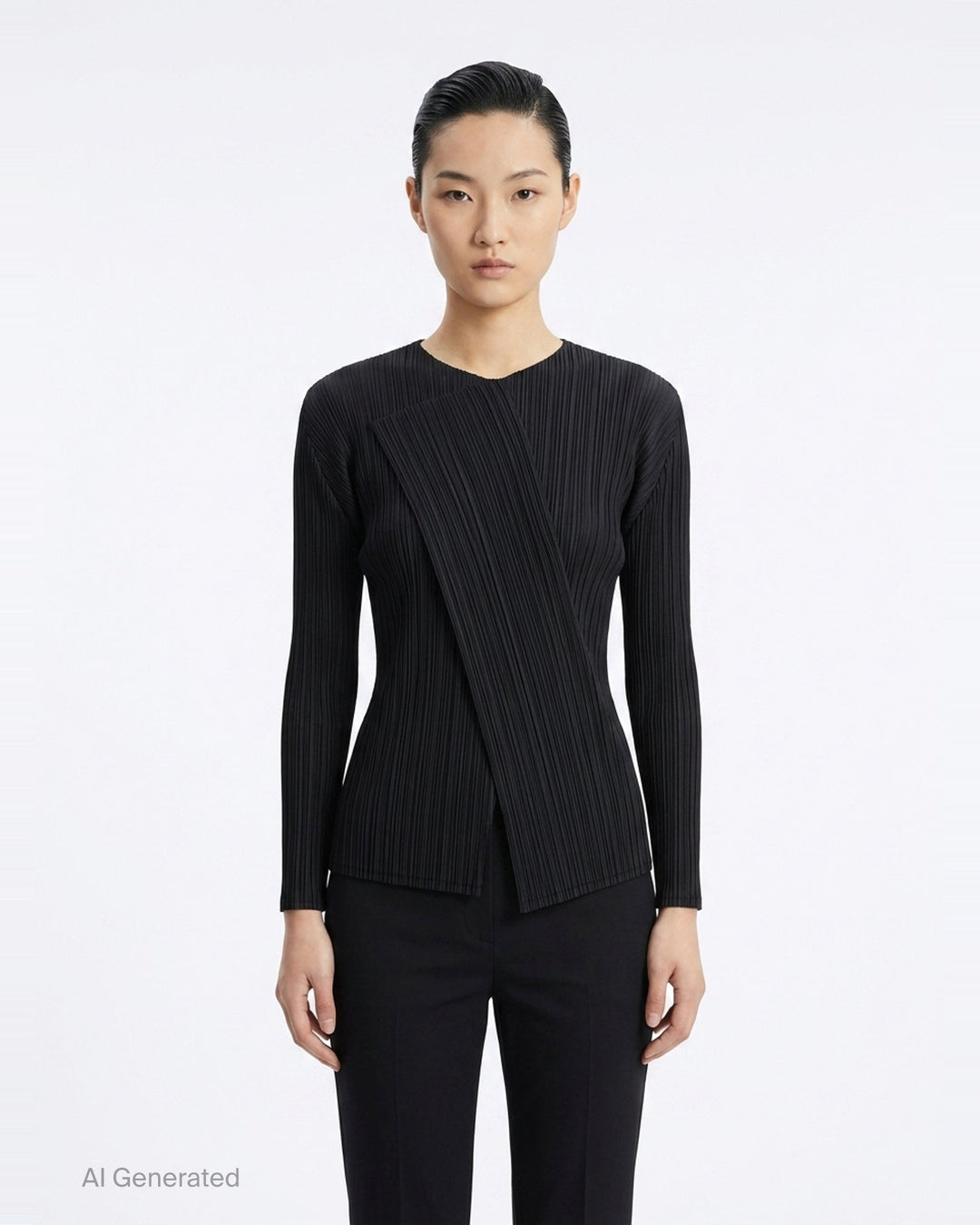 Sheer Slit Pleated Cardigan | Issey Miyake | Club21 - front