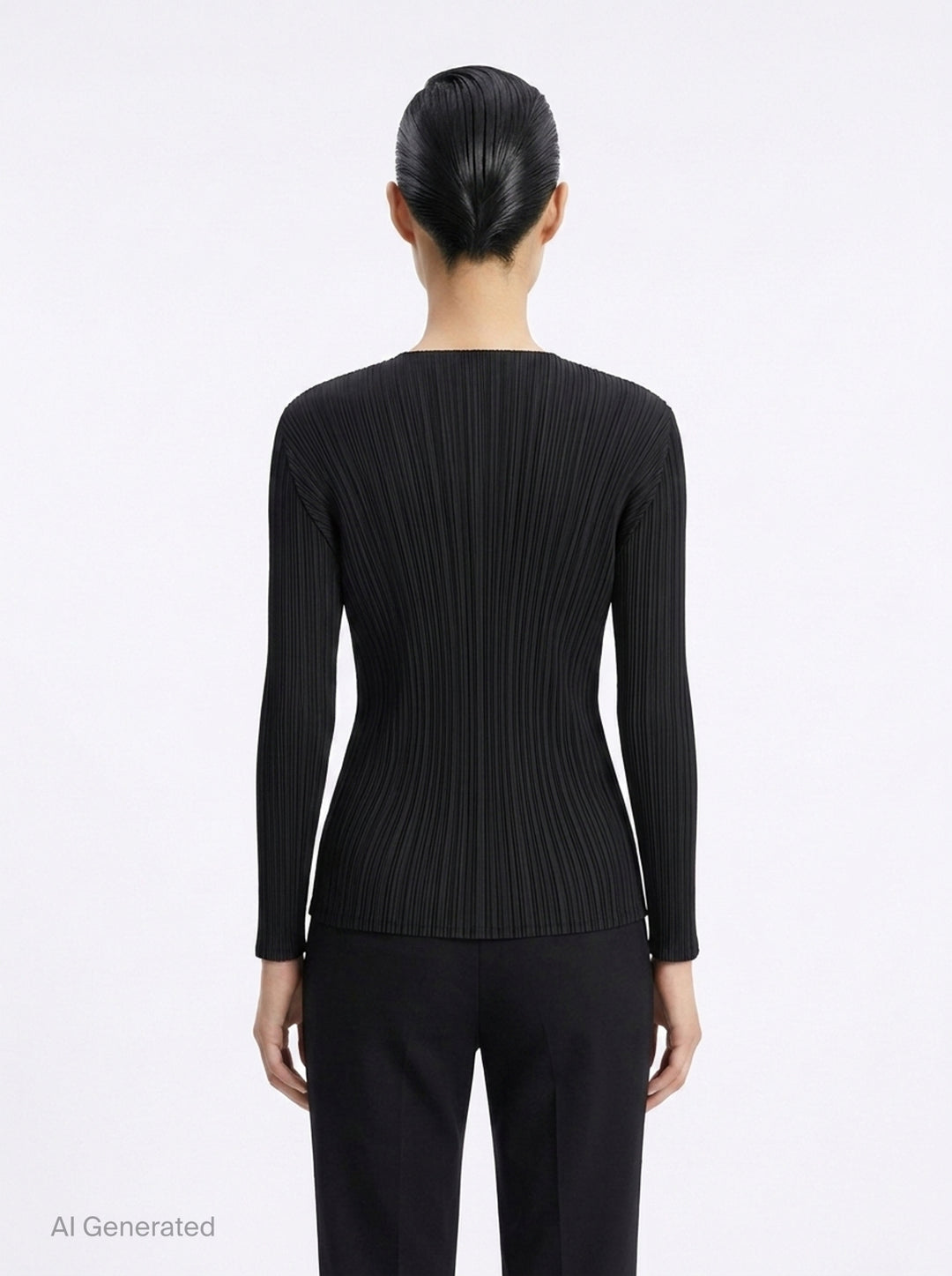 Sheer Slit Pleated Cardigan | Issey Miyake | Club21 - back