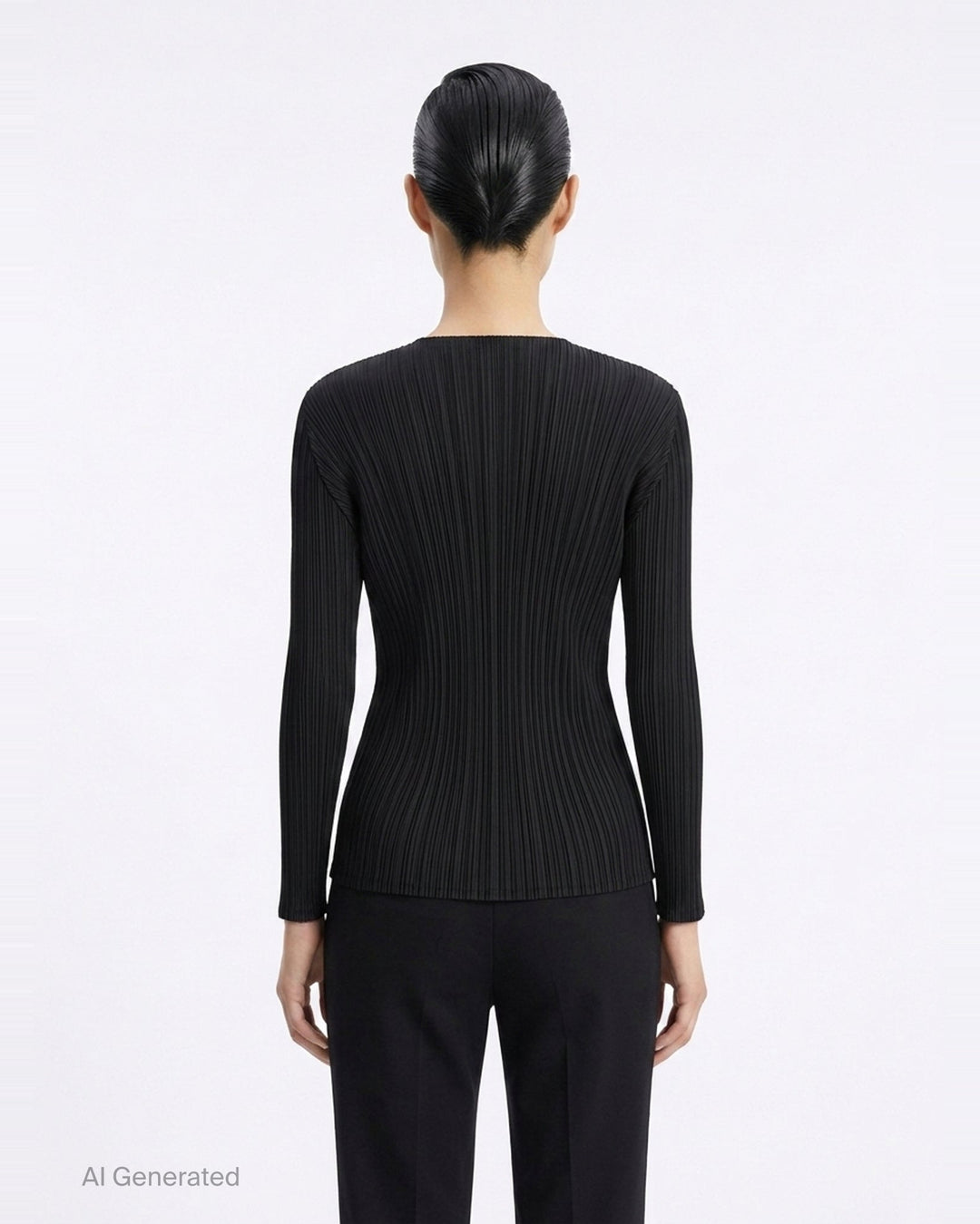 Sheer Slit Pleated Cardigan | Issey Miyake | Club21 - back
