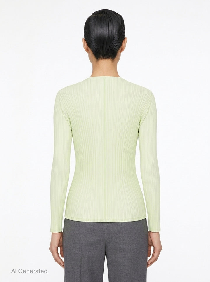 Sheer Slit Pleated Cardigan | Issey Miyake | Club21 - back