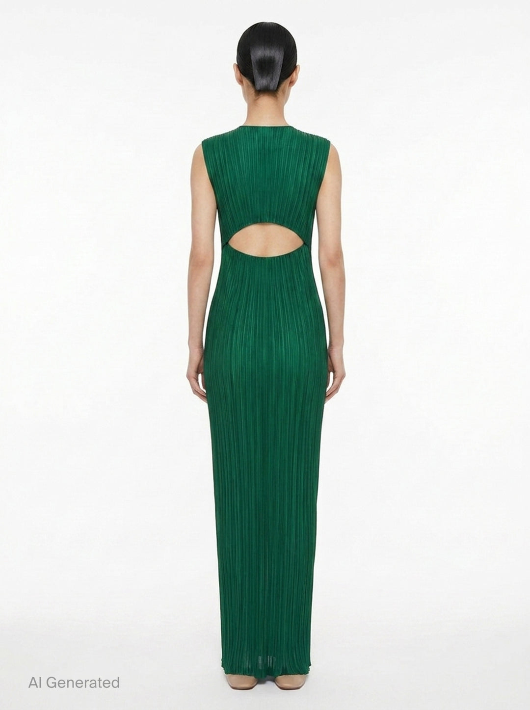 Sheer Slit Pleated Dress | Issey Miyake | Club21 - back