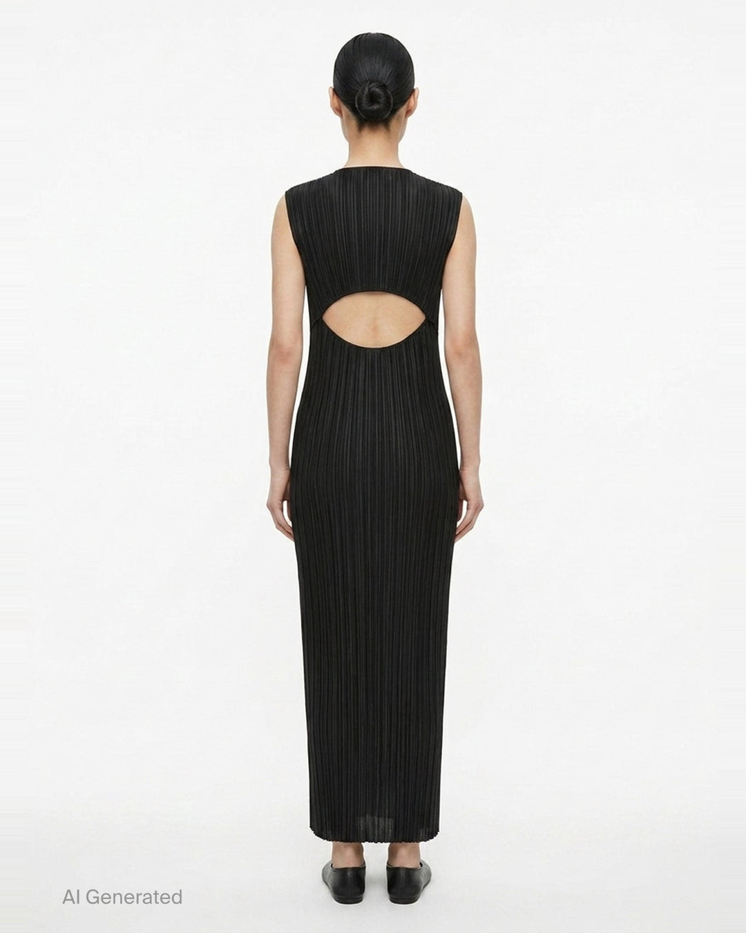 Sheer Slit Pleated Dress | Issey Miyake | Club21 - back