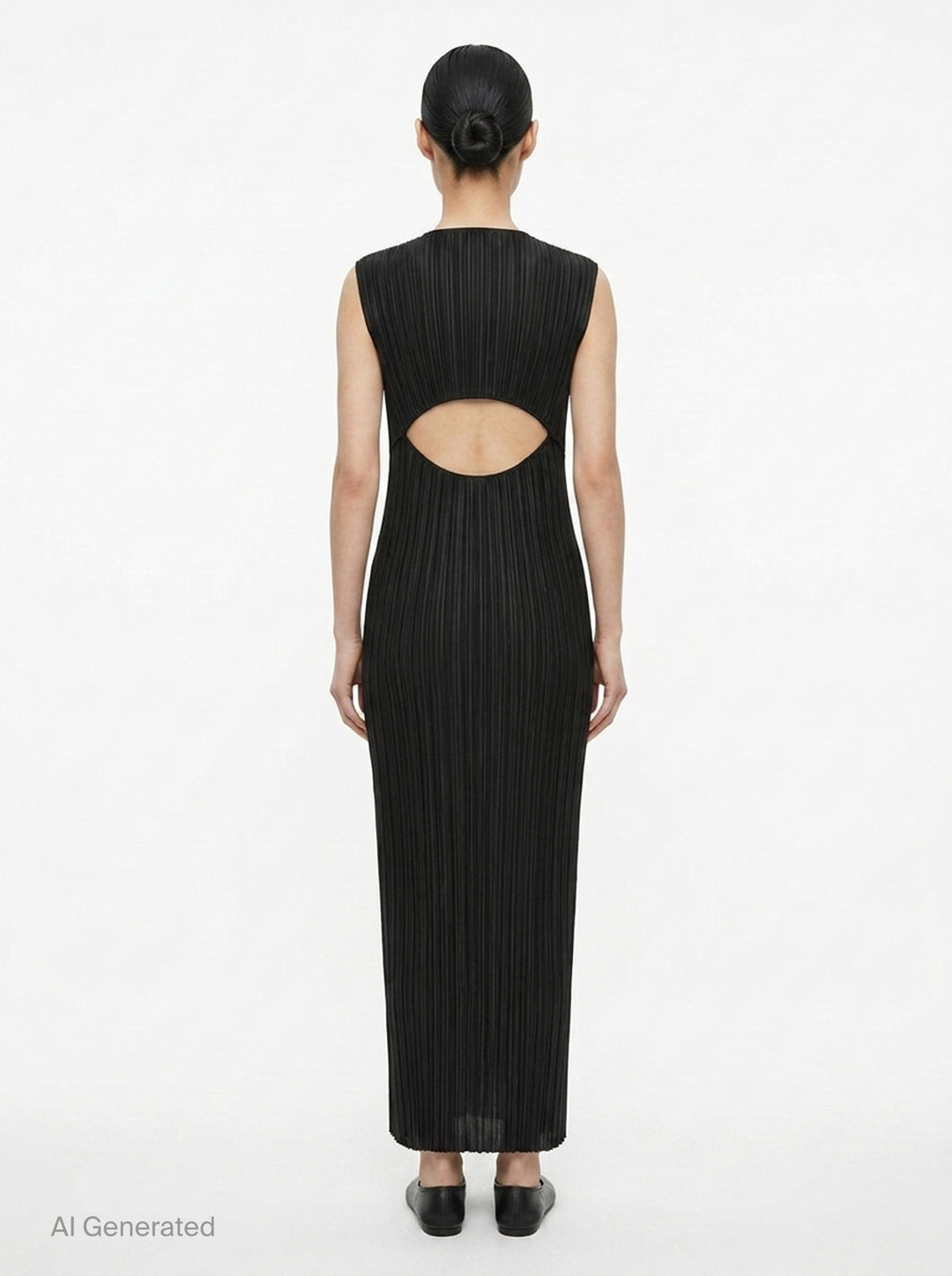 Sheer Slit Pleated Dress | Issey Miyake | Club21 - back