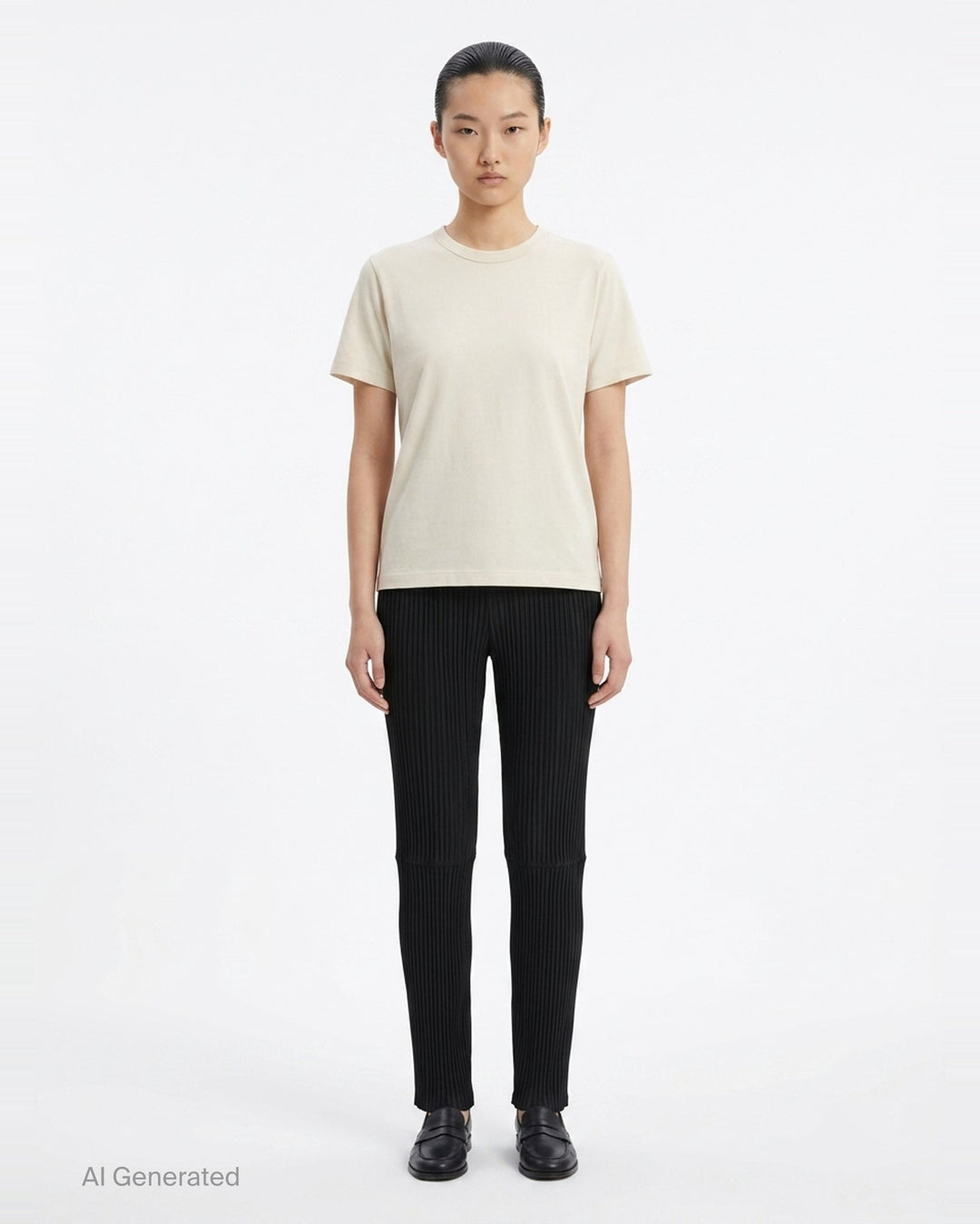 Sheer Slit Pleated Pants | Issey Miyake | Club21 - front