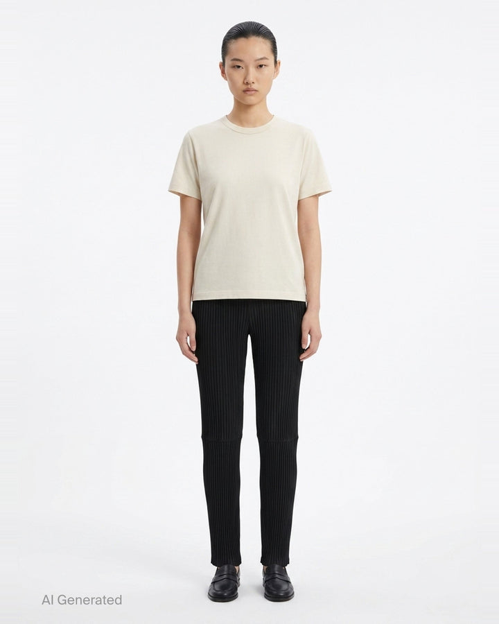 Sheer Slit Pleated Pants | Issey Miyake | Club21 - front