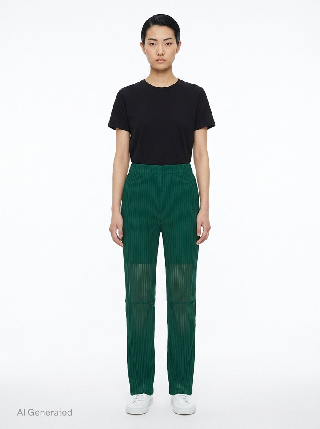 Sheer Slit Pleated Pants | Issey Miyake | Club21 - front