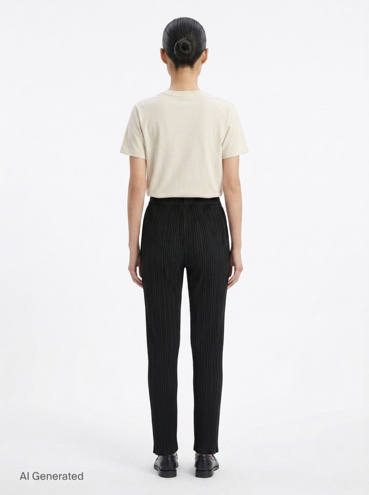 Sheer Slit Pleated Pants | Issey Miyake | Club21 - back