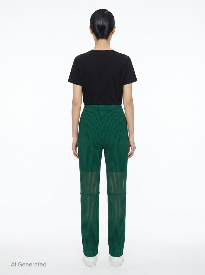 Sheer Slit Pleated Pants | Issey Miyake | Club21 - back