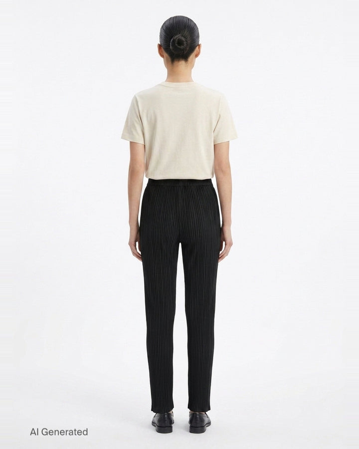 Sheer Slit Pleated Pants | Issey Miyake | Club21 - back