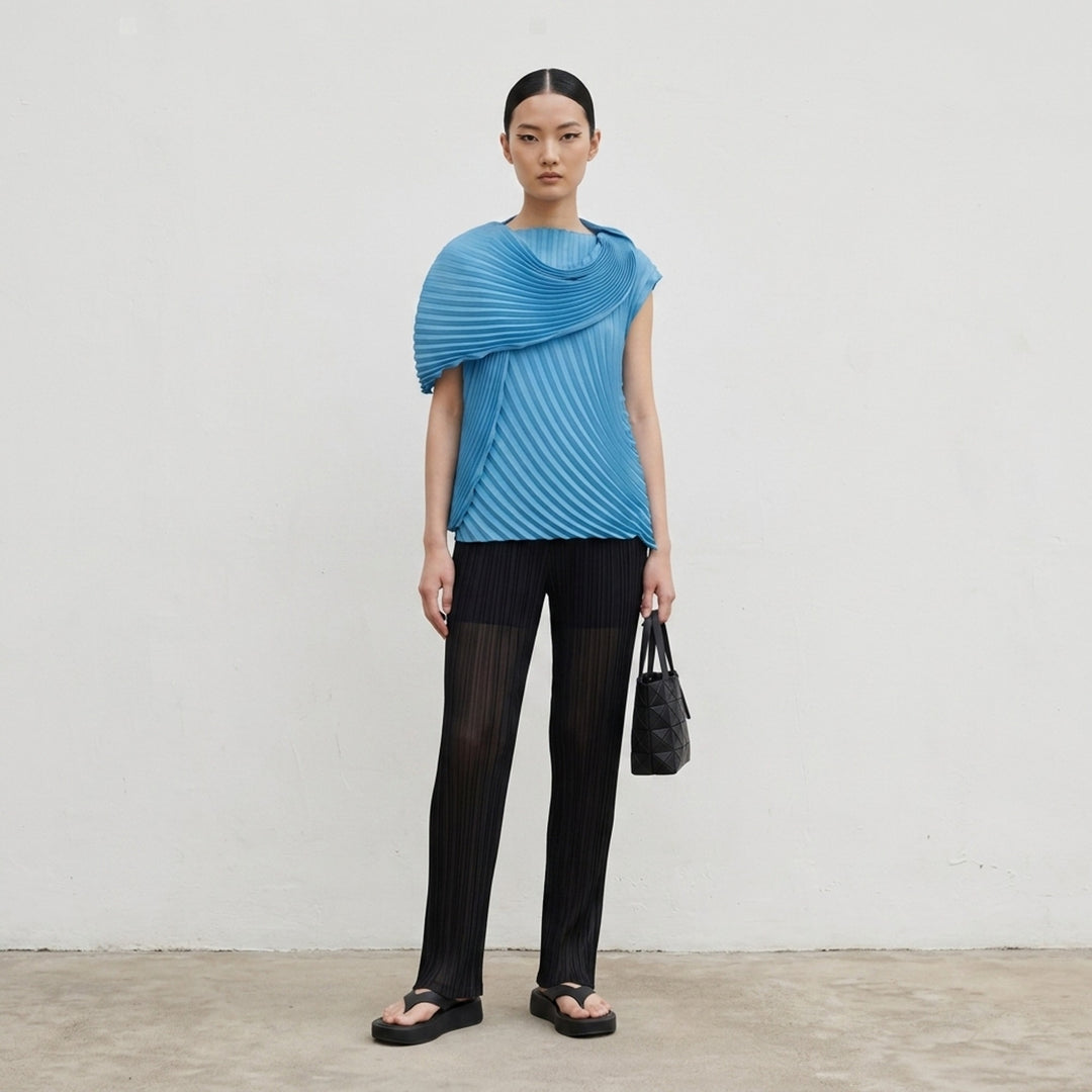 Sheer Slit Pleated Pants | Issey Miyake | Club21 - lifestyle